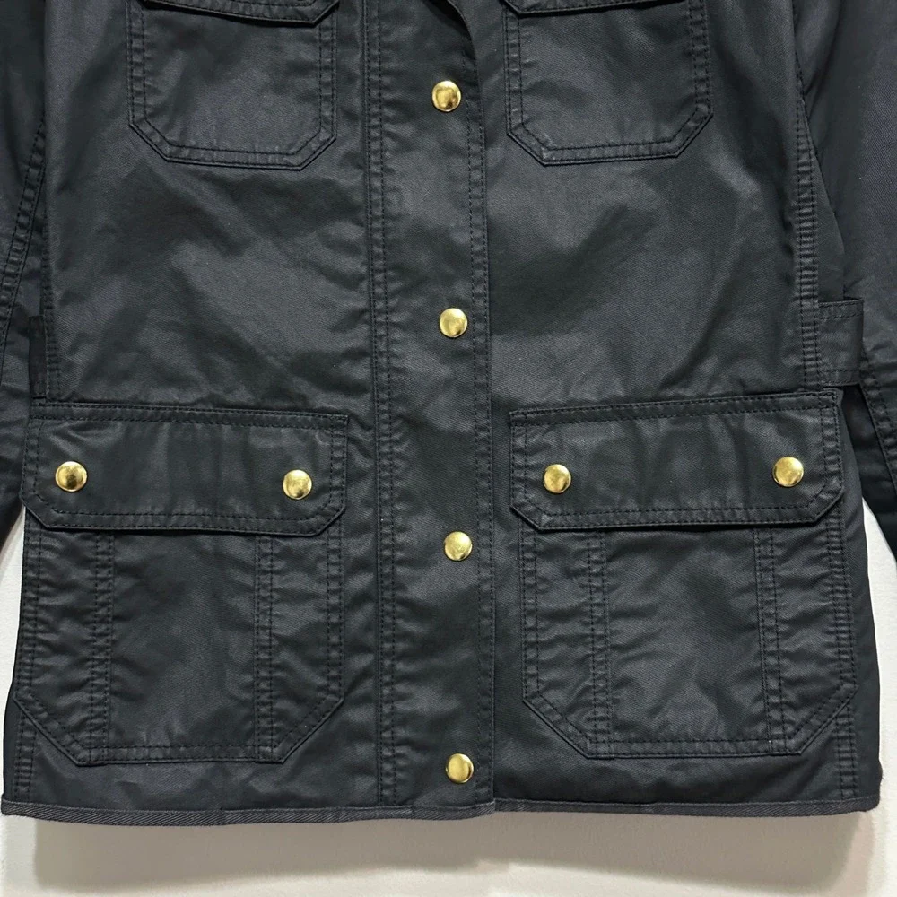 J.Crew Womens Downtown‎ Field Jacket Size XS Coated Cotton City Trench Travel